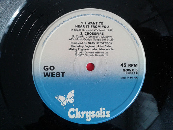 Go West : I Want To Hear It From You (12")