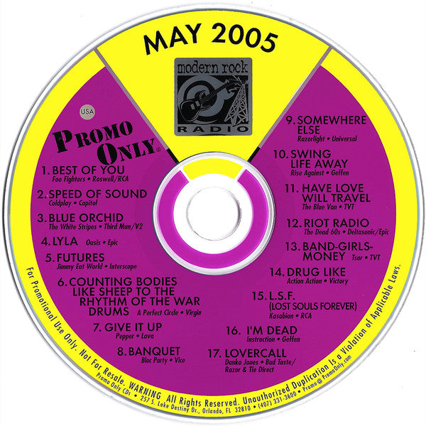 Various : Promo Only Modern Rock Radio: May 2005 (CD, Comp, Promo)