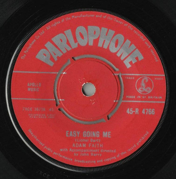Adam Faith : Wonderin' / Easy Going Me (7", Single)
