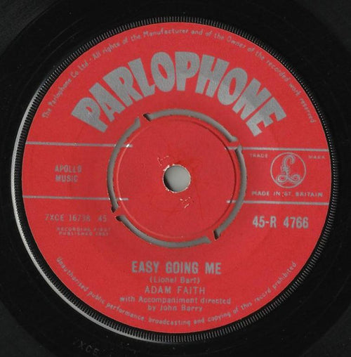 Adam Faith : Wonderin' / Easy Going Me (7", Single)