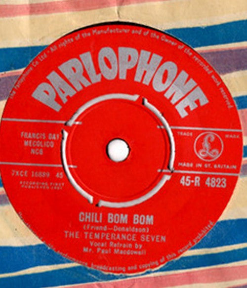 The Temperance Seven : Hard Hearted Hannah / Chili Bom Bom (7", Single)