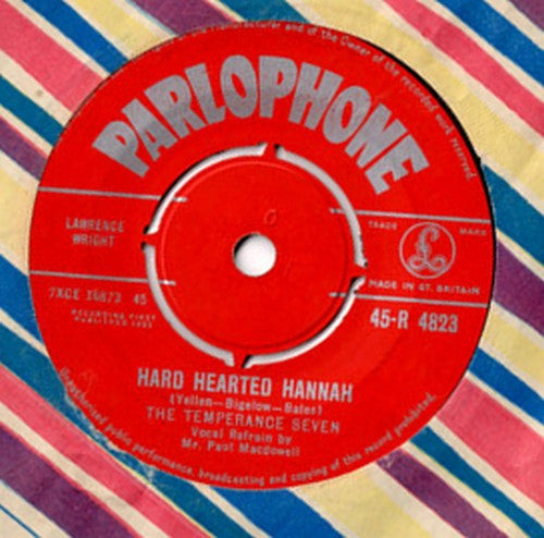 The Temperance Seven : Hard Hearted Hannah / Chili Bom Bom (7", Single)
