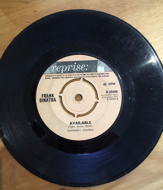 Frank Sinatra : Anytime At All (7", Single)