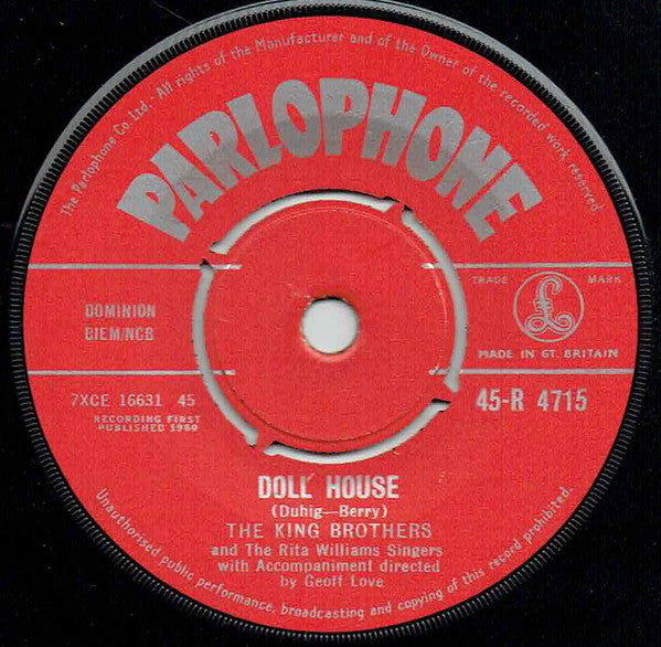 The King Brothers And The Rita Williams Singers : Doll House / Si Si Si (7", Single)