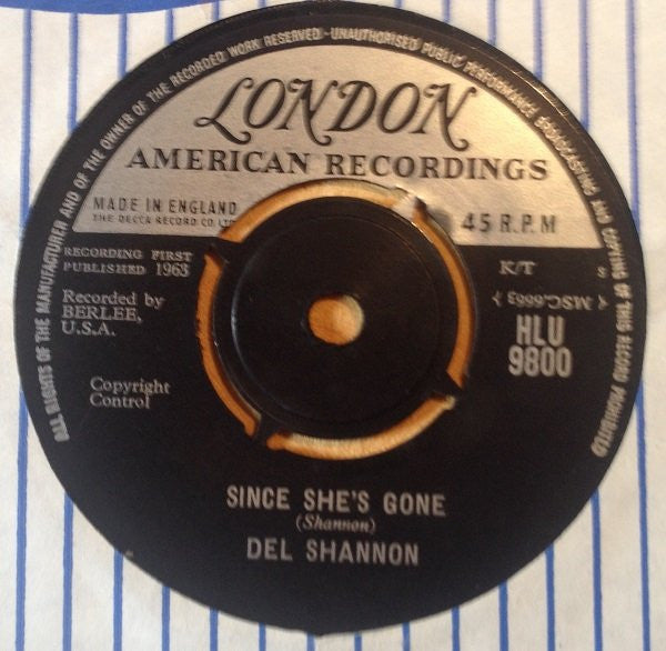 Del Shannon : Sue's Gonna Be Mine (7", Single)