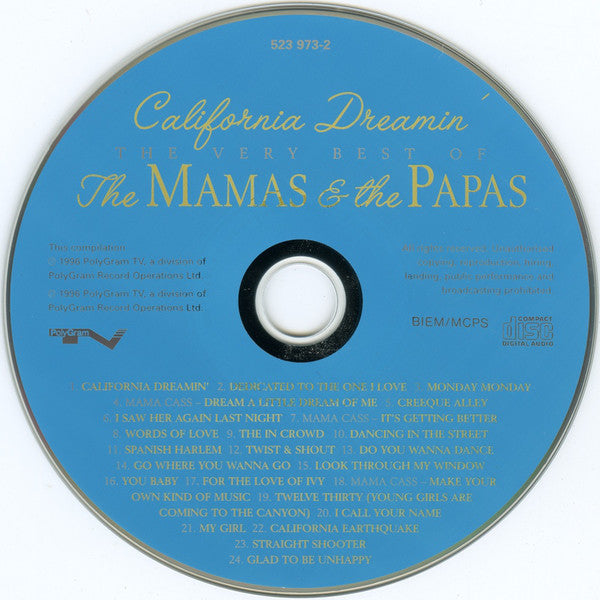 The Mamas & The Papas : California Dreamin' (The Very Best Of The Mamas & The Papas) (CD, Comp)