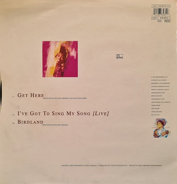 Oleta Adams : Get Here (12")