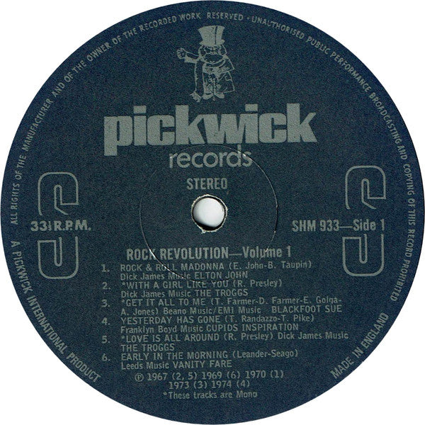 Various : Rock Revolution Vol. 1 (LP, Comp, Mono)