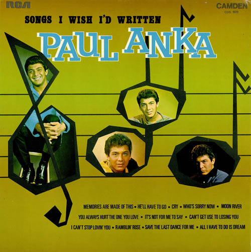 Paul Anka : Songs I Wish I'd Written (LP)