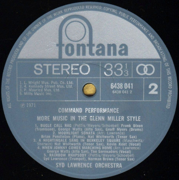 Syd Lawrence And His Orchestra : Command Performance - More Music In The Glenn Miller Style (LP)