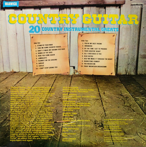 Various : Country Guitar - 20 Country Instrumental Greats (LP, Album)