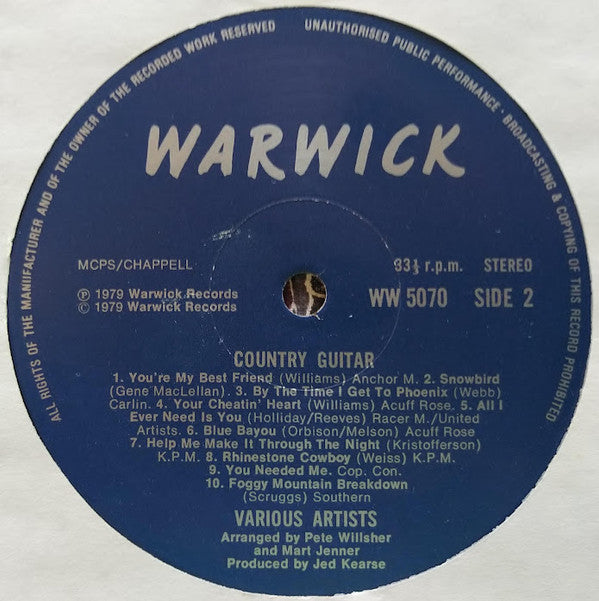 Various : Country Guitar - 20 Country Instrumental Greats (LP, Album)