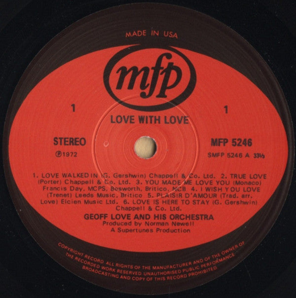 Geoff Love & His Orchestra : Love With Love (LP)