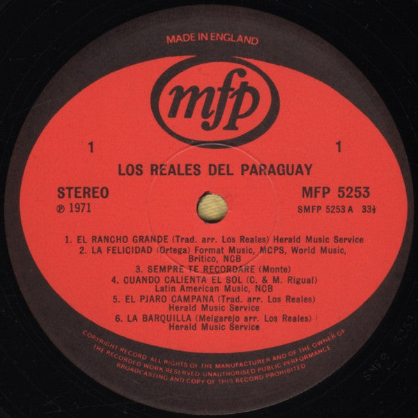 Los Reales Del Paraguay : Guantanamera La Bamba (LP)