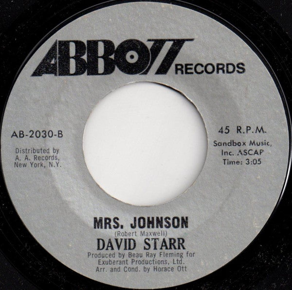 David Starr (3) : Shake A Hand  (7", Single, Styrene)