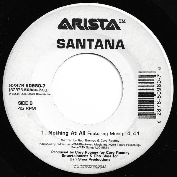 Santana Featuring Michelle Branch : The Game Of Love (7")