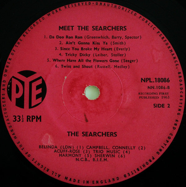 The Searchers : Meet The Searchers (LP, Album, Mono)