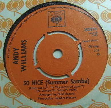 Andy Williams : So Nice (Summer Samba) (7", Single)