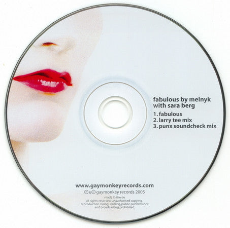 Melnyk with Sara Berg : Fabulous (CD, Maxi)