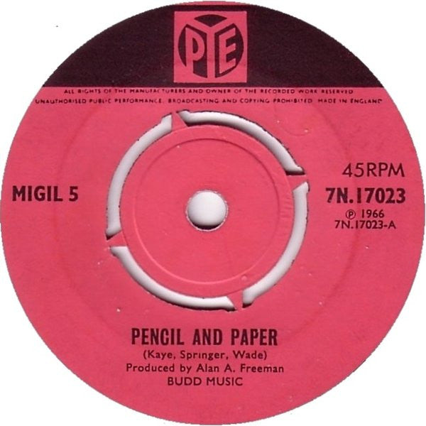 Migil Five : Pencil And Paper (7", Single)