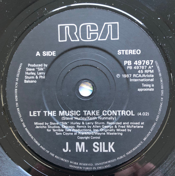 J.M. Silk : Let The Music Take Control (7", Single)