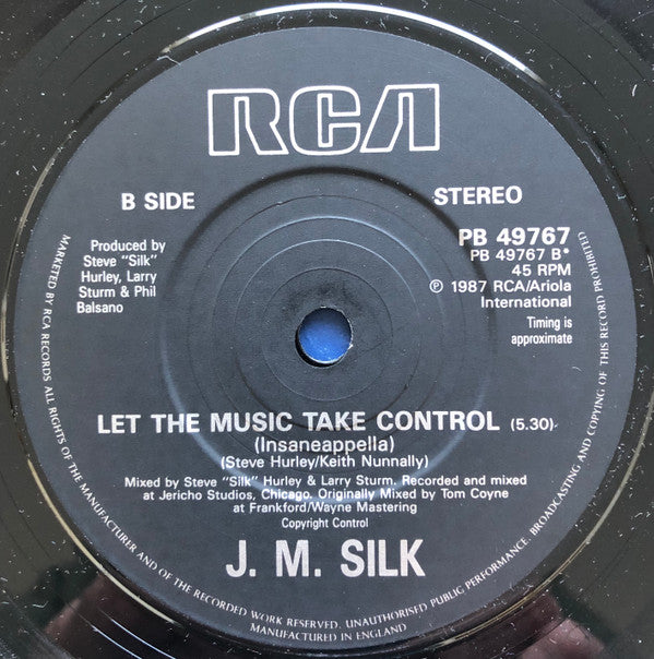 J.M. Silk : Let The Music Take Control (7", Single)