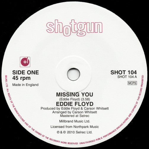 Eddie Floyd : Missing You / You Must Have Been Dreaming (7")