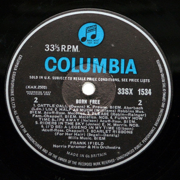 Frank Ifield : Born Free (LP, Mono)