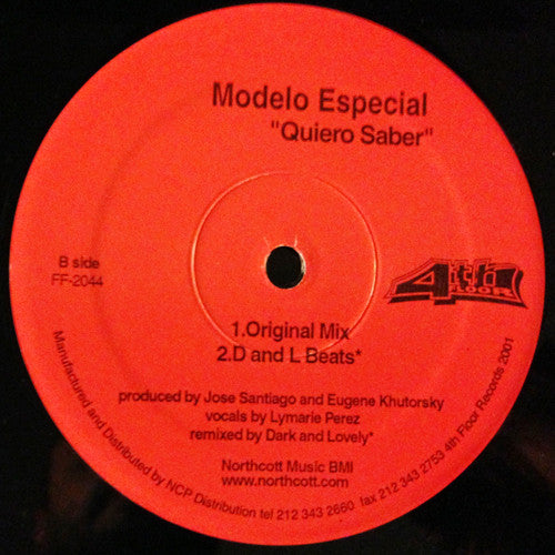 Modelo Especial : Quiero Saber (12")