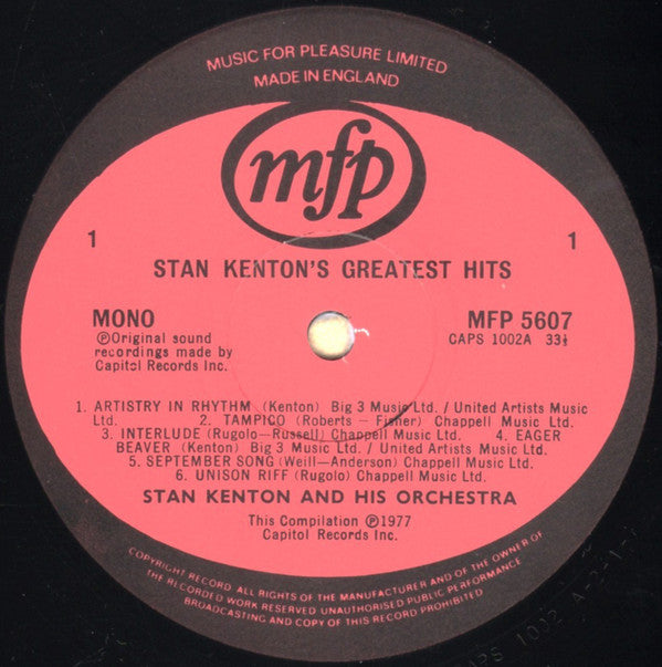 Stan Kenton And His Orchestra : Stan Kenton's Greatest Hits (LP, Comp, Mono, RE)