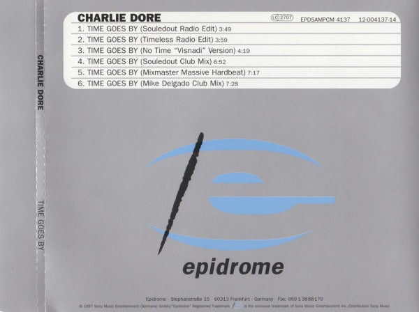 Charlie Dore : Time Goes By (CD, Maxi)