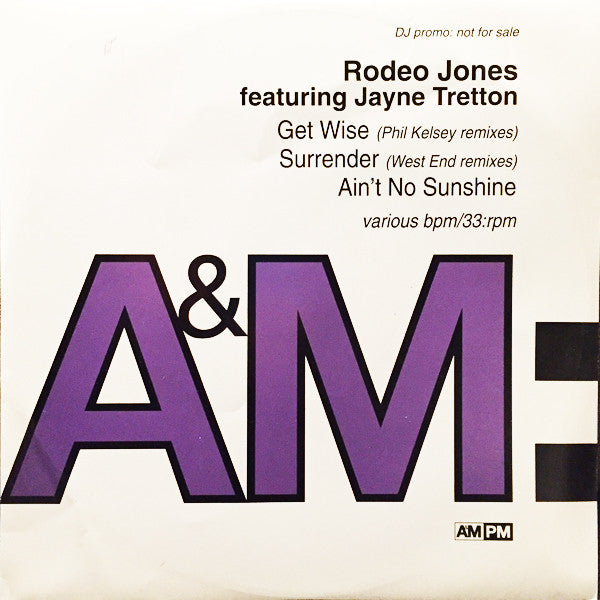 Rodeo Jones Featuring Jayne Tretton : Get Wise (12", Promo)