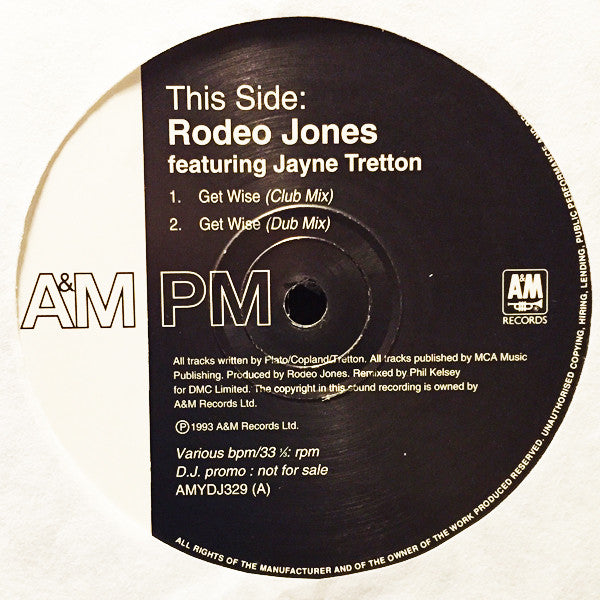 Rodeo Jones Featuring Jayne Tretton : Get Wise (12", Promo)