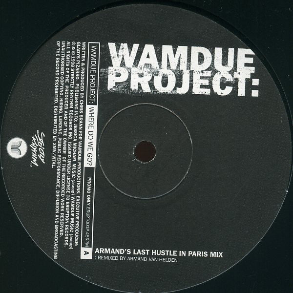 Wamdue Project : Where Do We Go? (12", Single, Promo)