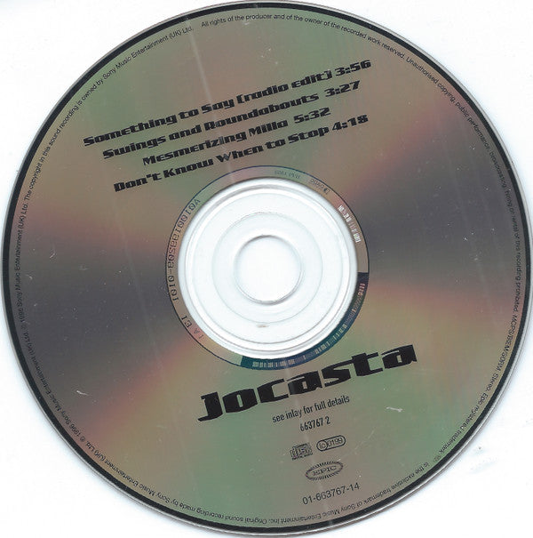 Jocasta : Something To Say (CD, Single)