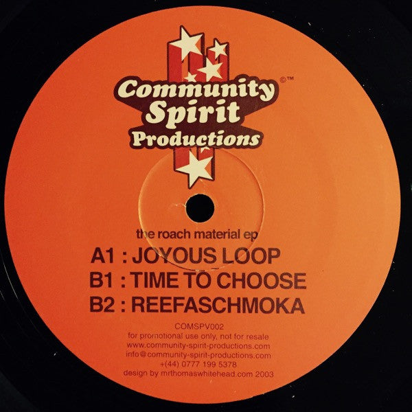 Community Spirit : The Roach Material EP (12")