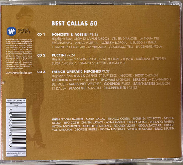 Maria Callas : Best Callas 50 (3xCD, RE + Box)