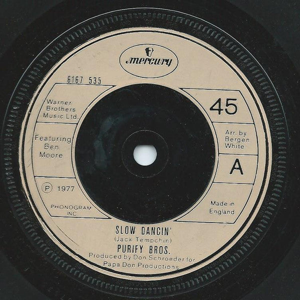 James & Bobby Purify : Slow Dancing (7", Single)