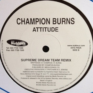 Champion Burns : Attitude (12", Promo)