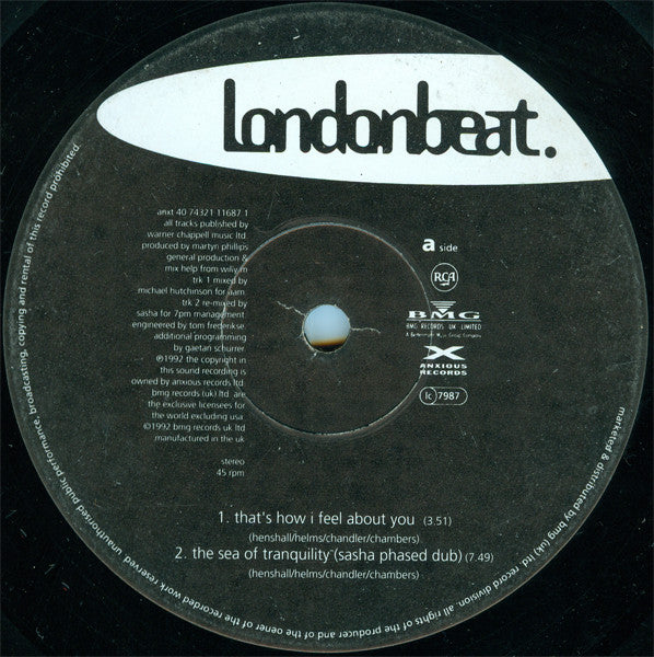 Londonbeat : That's How I Feel About  You (12")