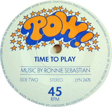 Ronnie Sebastian : Hold Tight / Time To Play (7")