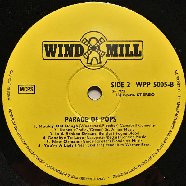 Unknown Artist : Solid Gold Parade Of Pops (LP, Album)