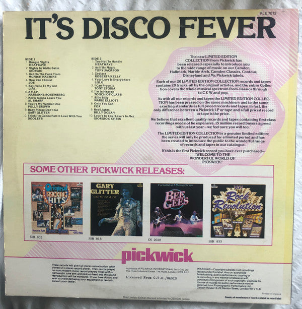Various : It's Disco Fever (LP, Comp, Ltd)