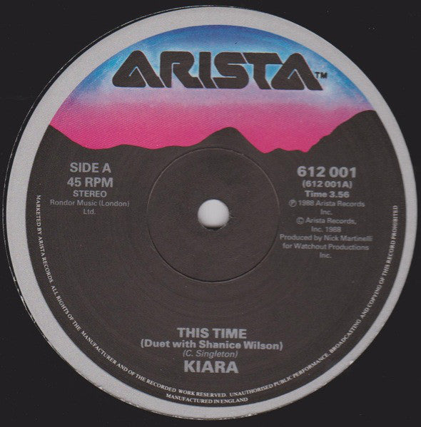 Kiara Duet With Shanice Wilson : This Time (12")