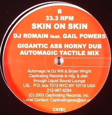 DJ Romain Ft. Gail Powers : Skin On Skin (12")