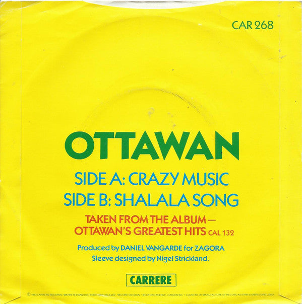 Ottawan : Crazy Music (7", Single)