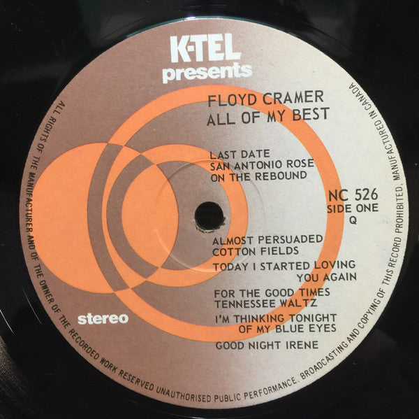 Floyd Cramer : All Of My Best (LP, Comp)