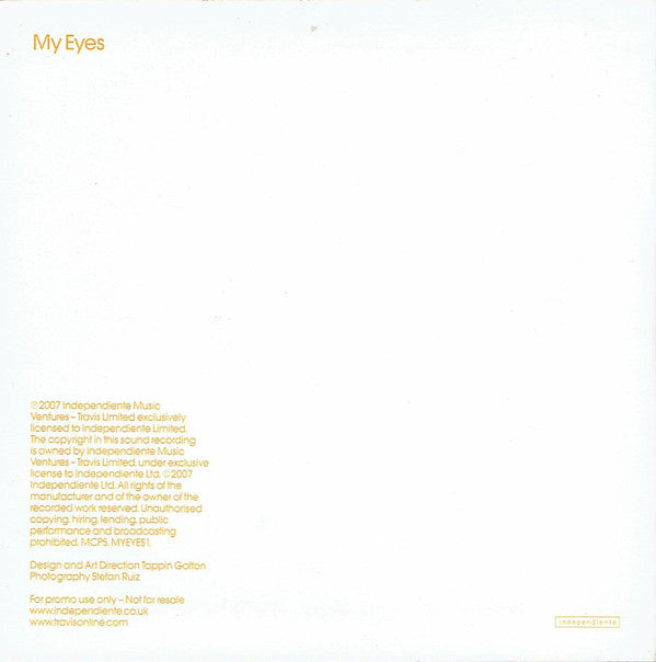 Travis : My Eyes (CD, Single, Promo)