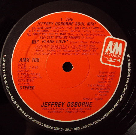 Jeffrey Osborne : Stay With Me Tonight (12", Single)