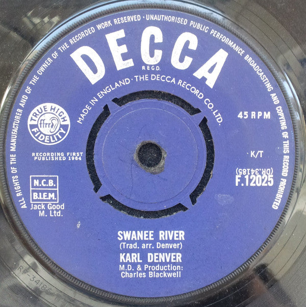 Karl Denver : Swanee River (7")